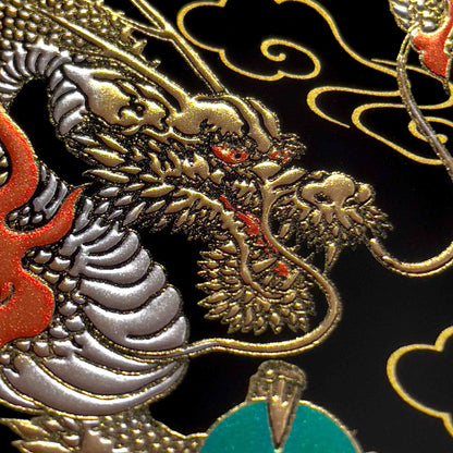 iPhone 15 Case, Japanese Laquerware, Imperial Dragon macro Shot