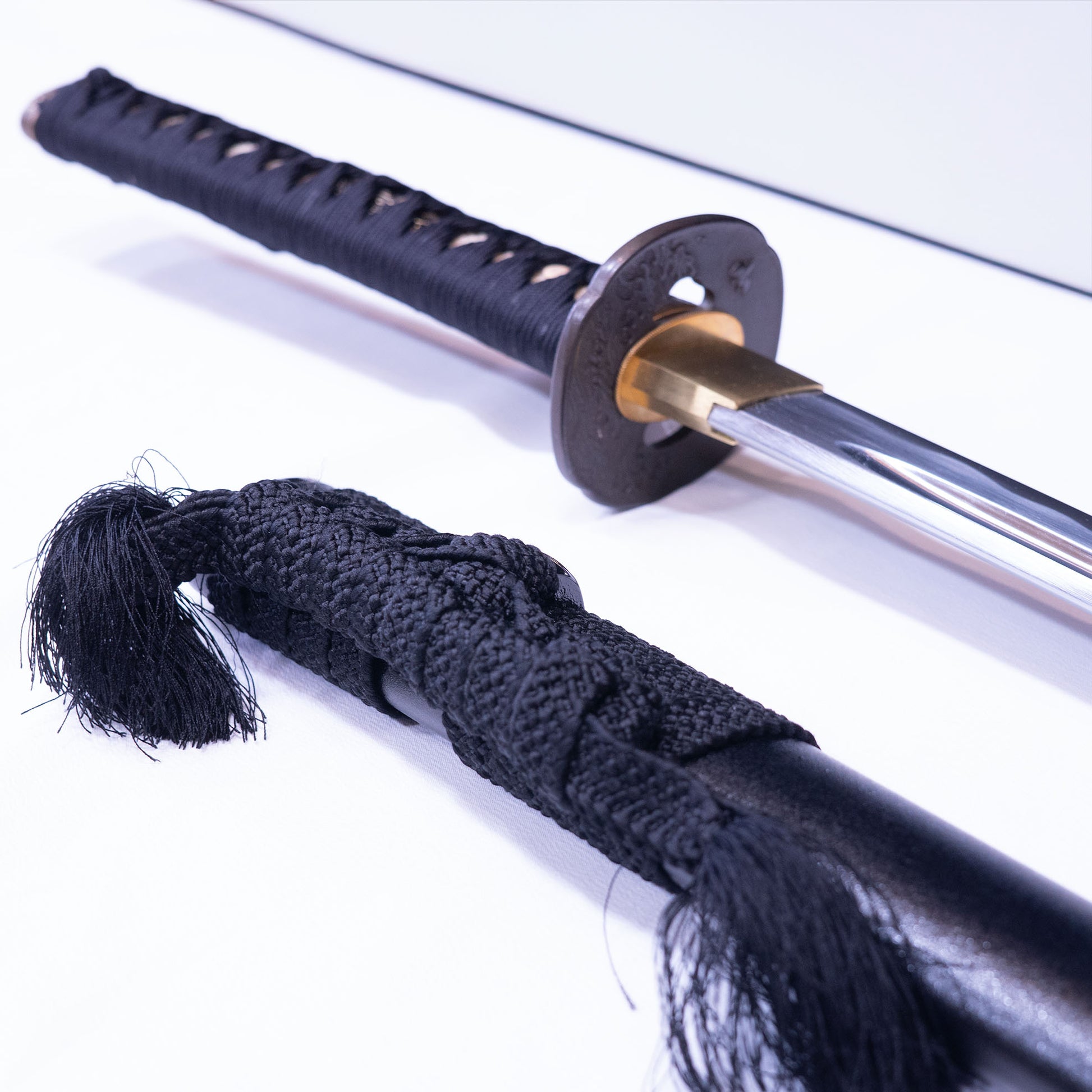 Scabbard blade and handle of imitation katana- blue and black