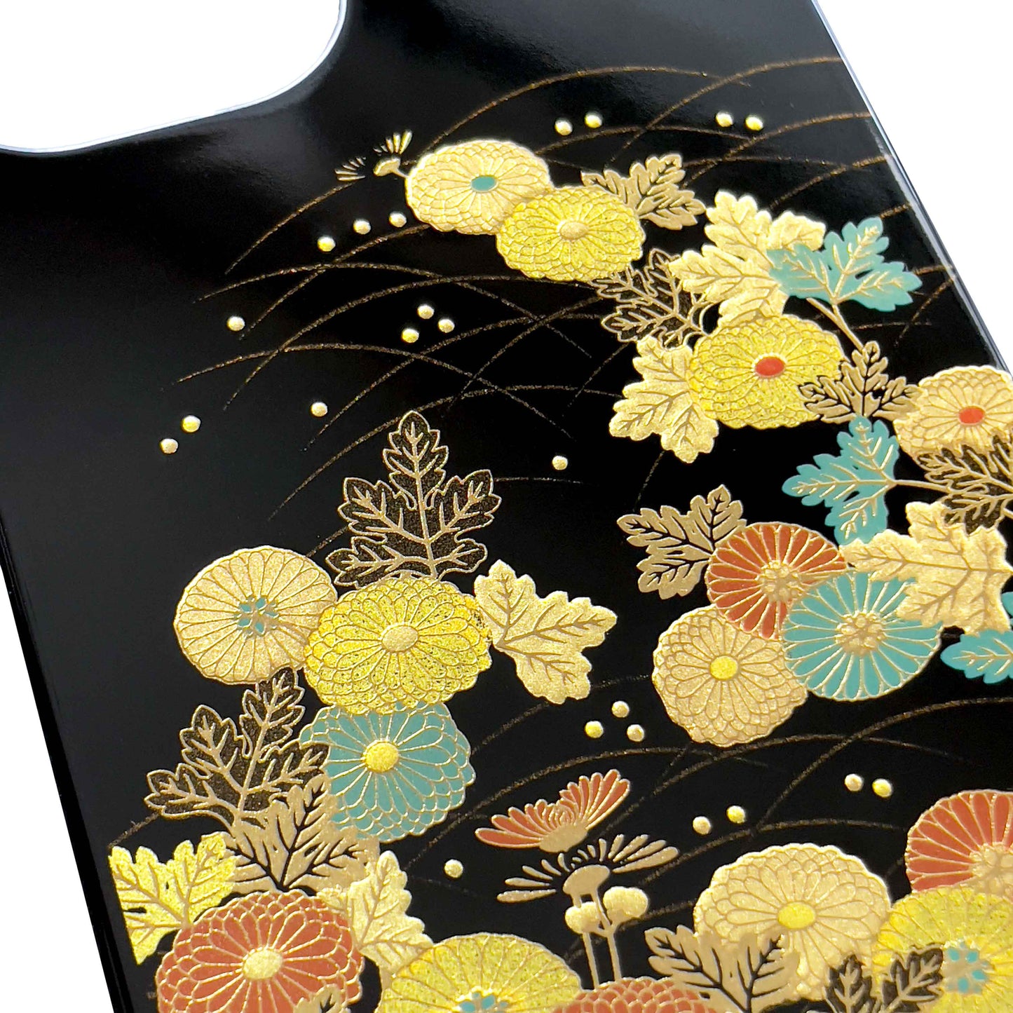 iPhone 15 Case, Japanese Laquerware, Japanese Chrysanthemum macro Shot