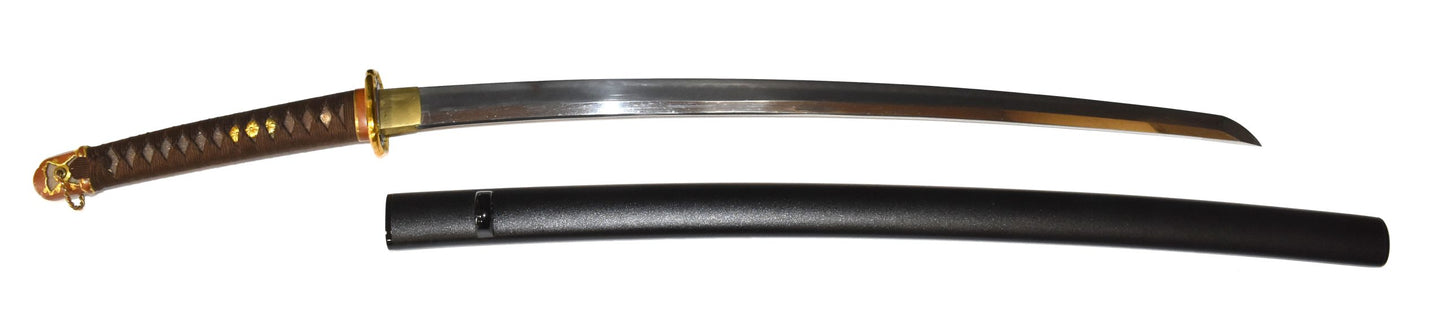 Authentic Kenmato Fukuda Kenjō Katana: Prewar Japanese Sword with Modern Scabbard and Exquisite Craftsmanship